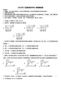 2026年广东省珠海市中考二模物理试题（含答案解析）