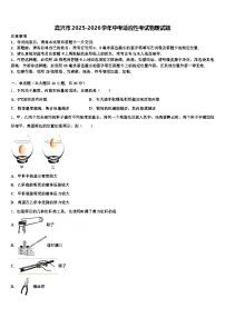 嘉兴市2025-2026学年中考适应性考试物理试题（含答案解析）