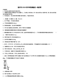 临沂市2026年中考物理最后一模试卷（含答案解析）