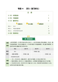 专题06 浮力（复习讲义）（上海专用）2026年中考物理二轮复习讲练测练习+答案