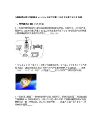 安徽省安庆市桐城市部分学校2025-2026学年九年级下学期开学物理试题含答案