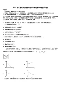 2026年广西壮族自治区河池市中考物理考试模拟冲刺卷（含答案解析）