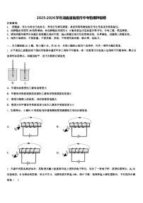 2025-2026学年湖南省衡阳市中考物理押题卷（含答案解析）