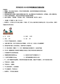 齐齐哈尔市2026年中考物理适应性模拟试题（含答案解析）
