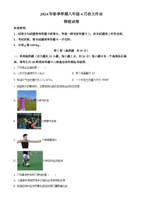 广西南宁市第十八中学八年级下学期4月月考物理试题（原卷版）-A4