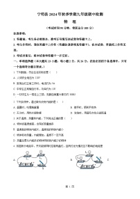 广西壮族自治区崇左市宁明县九年级上学期11月期中物理试题（原卷版）-A4
