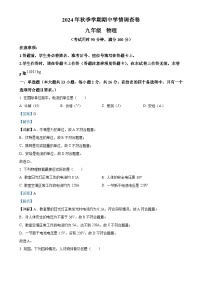 广西壮族自治区南宁市九年级上学期期中学情调查物理试题（解析版）-A4