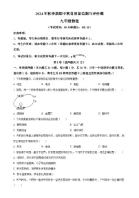 广西壮族自治区玉林市2024-2025学九年级上学期11月期中物理试题（原卷版）-A4