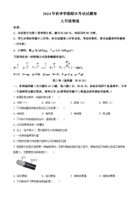 广西河池市宜州区九年级上学期期末考试物理试题（原卷版）-A4