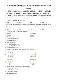 广西南宁市银海三雅学校九年级下学期第一次月考物理试题（原卷版）-A4