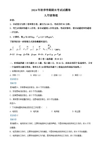 广西河池市宜州区九年级上学期期末考试物理试题（解析版）-A4
