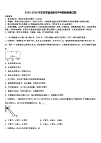 2025-2026学年甘肃省酒泉市中考四模物理试题（含答案解析）