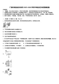 广西壮族自治区来宾市2025-2026学年中考适应性考试物理试题（含答案解析）