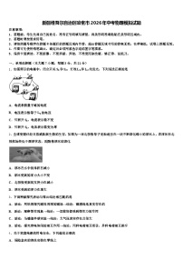 新疆维吾尔自治区哈密市2026年中考物理模拟试题（含答案解析）
