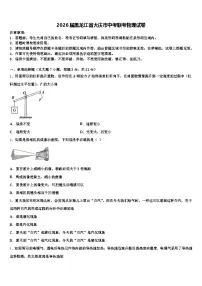 2026届黑龙江省大庆市中考联考物理试卷（含答案解析）