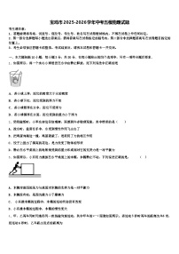 宝鸡市2025-2026学年中考五模物理试题（含答案解析）