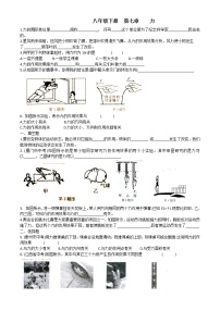 初中人教版7.1 力免费同步测试题