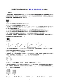 初中物理沪科版八年级全册第九章 浮力综合与测试当堂达标检测题