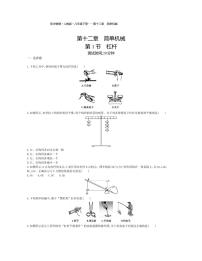 物理八年级下册12.1 杠杆同步达标检测题