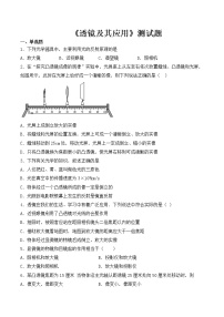 初中物理人教版八年级上册第五章 透镜及其应用综合与测试达标测试