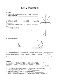 物理八年级上册二 光的反射当堂检测题