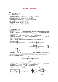 初中物理教科版八年级上册5 科学探究：凸透镜成像学案