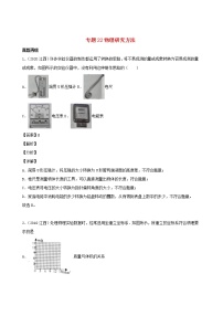 江西省5年2016_2020中考物理1年模拟真题分类汇编专题22物理研究方法含解析20201214759