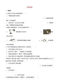 2021年中考物理必考点专项训练生活用电含解析