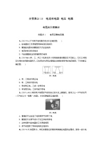 中考物理专题复习  分类集训13  电流和电路 电压 电阻(含解析)