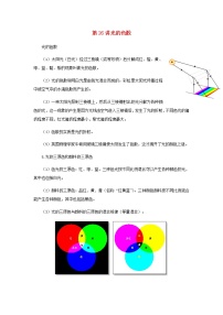 新人教版 八年级物理上学期期末复习重难点+练习40讲 第26讲光的色散（含解析）