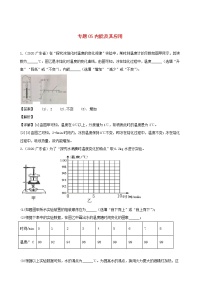 广东省地区5年(2016_2020)中考1年模拟物理真题分类汇编专题05内能及其应用（含解析）