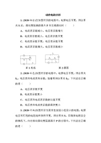 2021年春人教版九年级物理中考考点过关训练《动态电路分析》（Word版附答案）