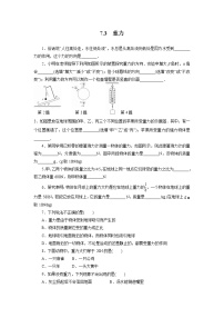 初中物理7.3 重力同步测试题