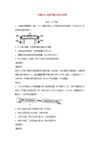 安徽专用备战2021中考物理精鸭点专项突破题集专题08力的平衡与受力分析含解析