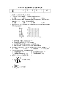 2020年山东省聊城市中考物理试卷