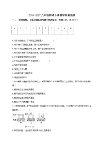 天津市宁河区2016-2017学年八年级下学期期中考试物理试题