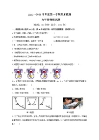 山东省聊城市茌平区2020-2021学年九年级上学期期末考试物理试题（word版 含答案）