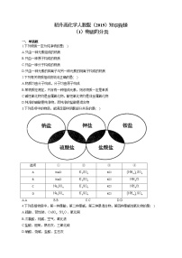 初升高化学人教版（2019）知识衔接（1）物质的分类试卷