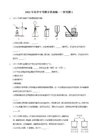 2021年全国中考化学试题分类汇编——探究题1