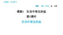 人教版九年级下册第十一单元  盐  化肥课题1 生活中常见的盐习题课件ppt