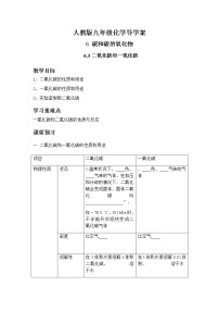 初中化学人教版九年级上册课题3 二氧化碳和一氧化碳导学案及答案