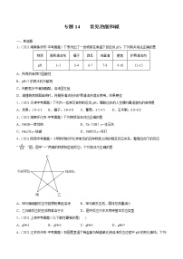 专题14 常见的酸和碱-2021年中考化学真题分项汇编（全国通用）