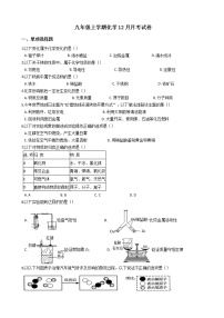 2020-2021年江苏省常州市九年级上学期化学12月月考试卷