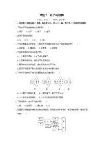 人教版九年级上册课题2 原子的结构练习题