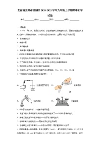 安徽省芜湖市镜湖区2020-2021学年九年级上学期期中化学试题（word版 含答案）