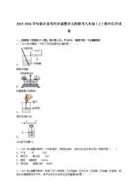 2015-2016学年浙江省绍兴市诸暨市五校联考九年级（上）期中化学试卷