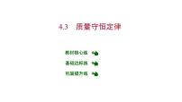 初中化学科粤版九年级上册4.3 质量守恒定律习题ppt课件