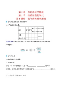 初中沪教版第1节 化学给我们带来什么第1课时学案设计