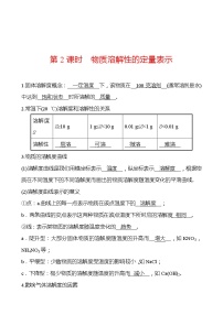 初中沪教版第6章 溶解现象第3节 物质的溶解性当堂达标检测题