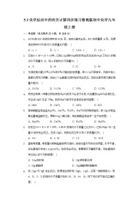 九年级上册第三节 化学反应中的有关计算练习题
